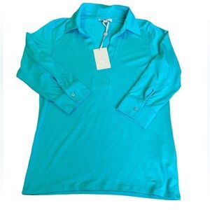 NWT Pure Collection Collared Jersey‎ Top 3/4 sleeve Size 2
